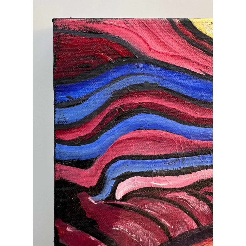 Dos Rios Original Oil Painting Horse Abstract Expressionist Canvas 2012 Signed - Picture 6 of 12